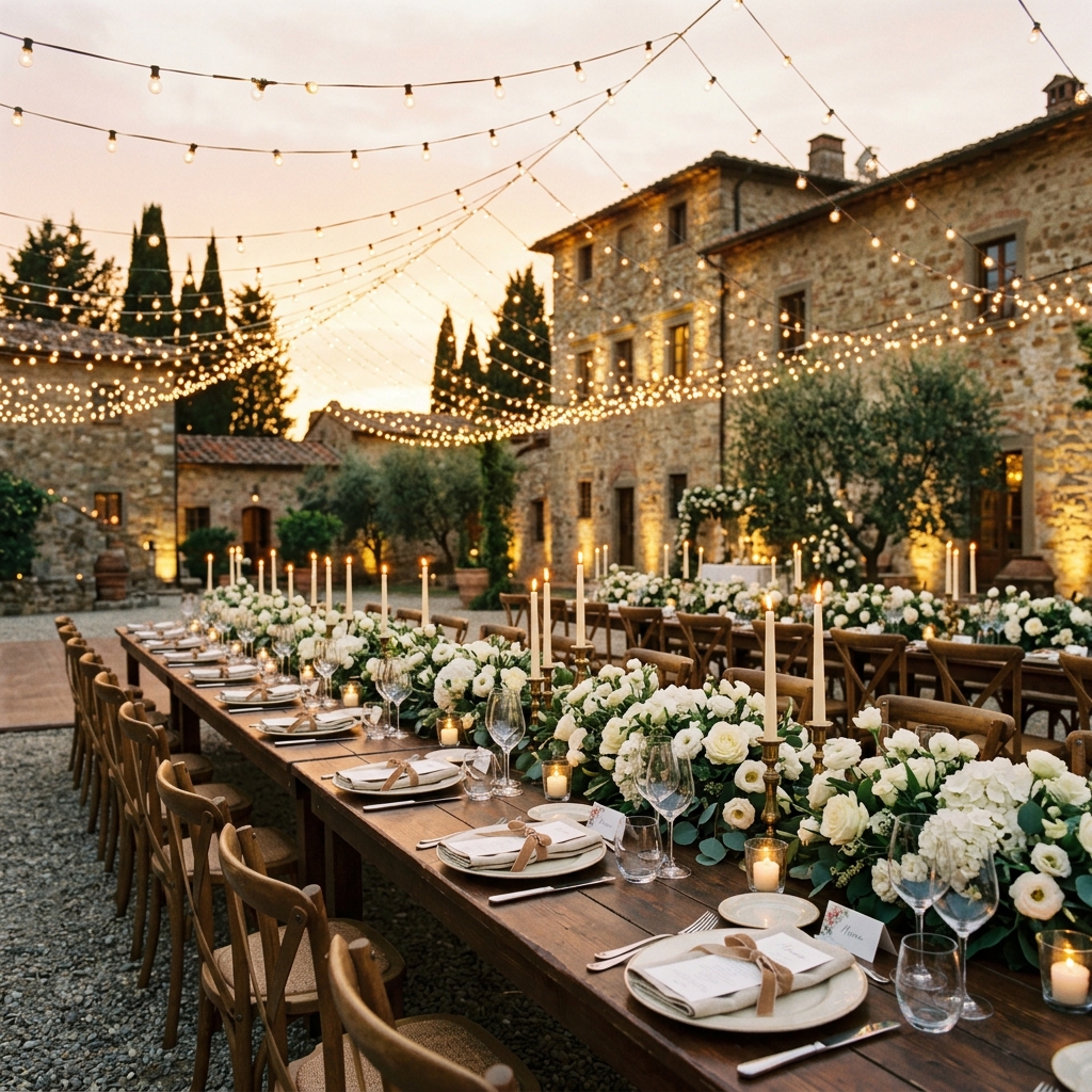 Outdoor Dining Table Setting